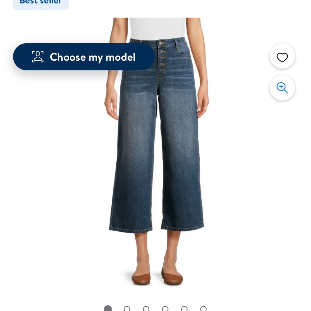 ISO Time and Tru high wasted wide leg crop jeans 4
